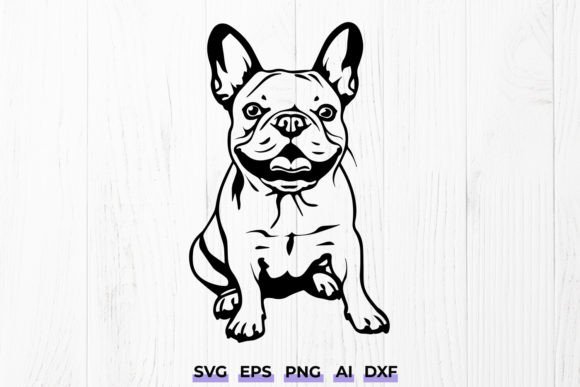 French Bulldog Frenchie Dog SVG DXF
