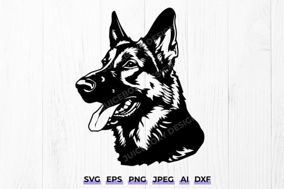 German Shepherd Dog SVG, Dog Portrait