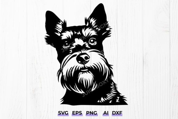 Miniature Schnauzer Dog SVG Portrait Review