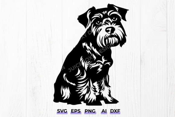 Miniature Schnauzer Dog Svg: Sitting Dog Design Review