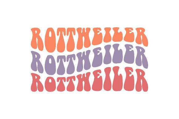 Retro Rottweiler Dog SVG