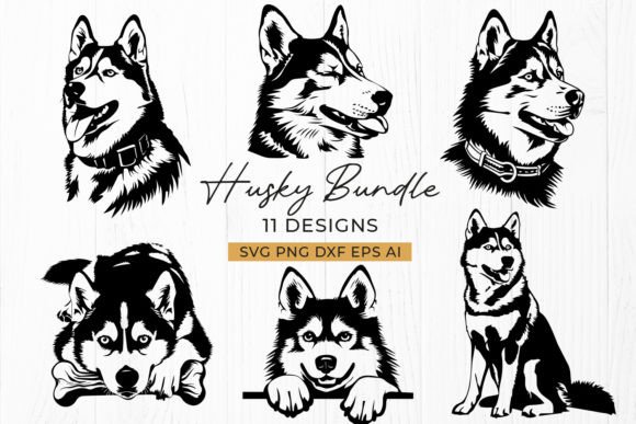 Siberian Husky Dog SVG Bundle - Cute Pet